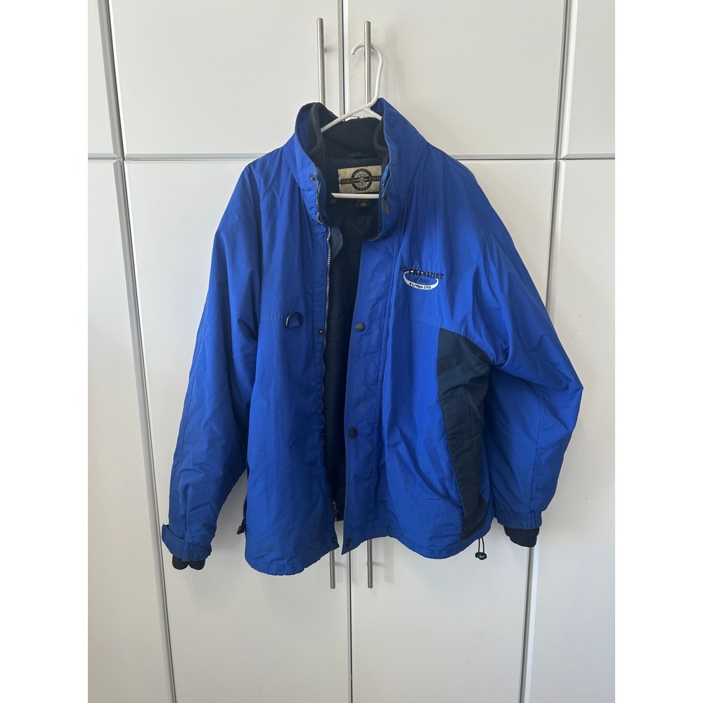 North End All Climate Wear Jacket Mens‎ Large Blue Chevrolet Boise Embroidered